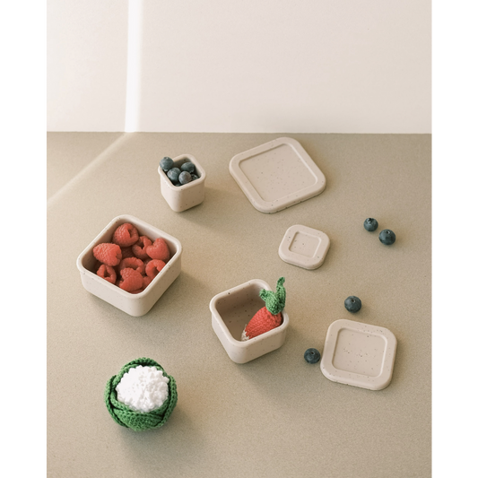 Snack Box Set of 3, Shell Collection, Beige