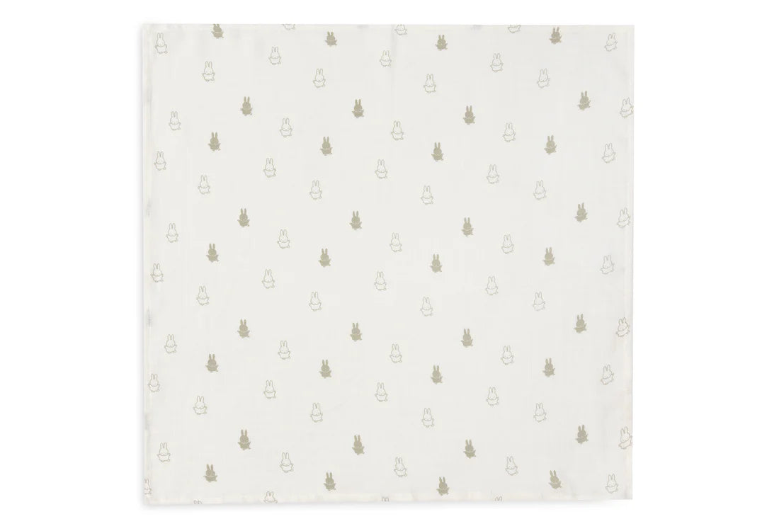 Cloth Muslin 70x70cm Happy Miffy - Olive Green - 3 Pack