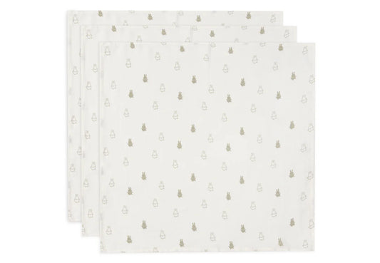 Cloth Muslin 70x70cm Happy Miffy - Olive Green - 3 Pack