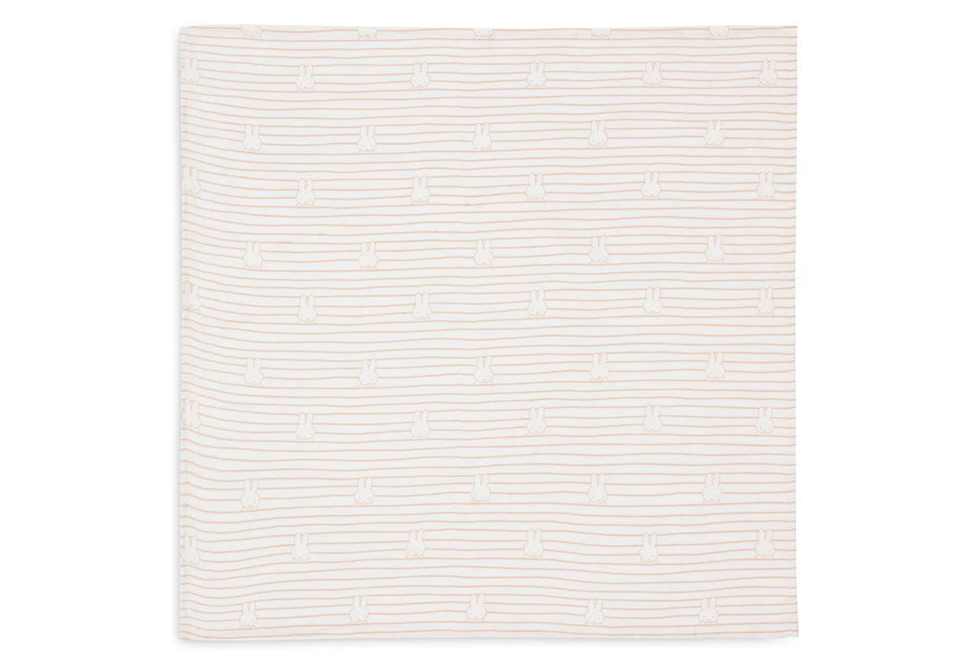 Cloth Muslin 70x70cm Miffy Stripe - Biscuit - 3 Pack