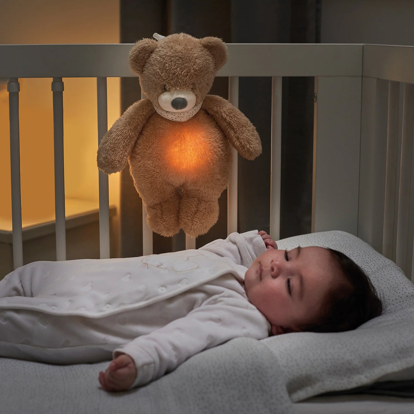 Night Light - Cuddly Bear, Sleepy - Tan