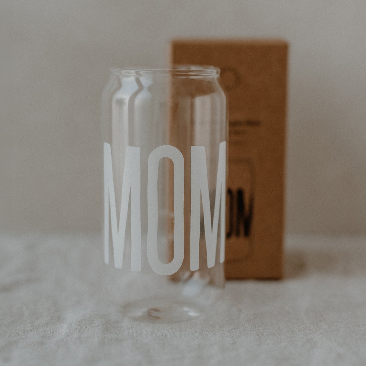 Tall drinking glass Mom