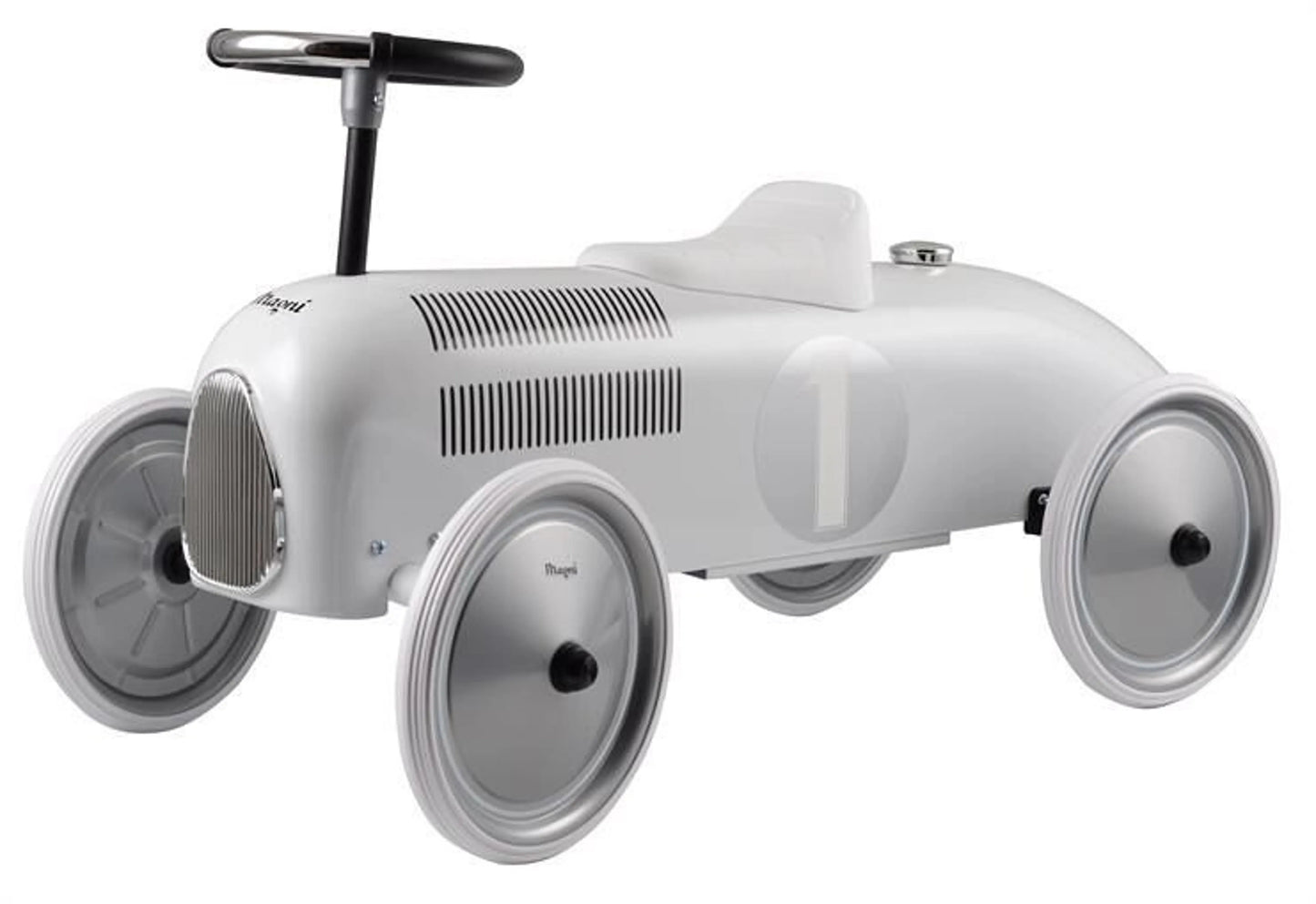 Magni | Classic Racer ride-on vehicle made of metal, white