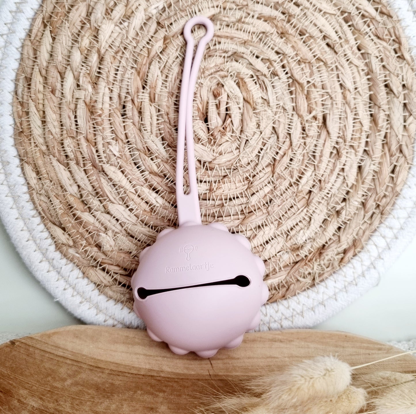 Silicone Pacifier Case, Little Lion - Powder Pink