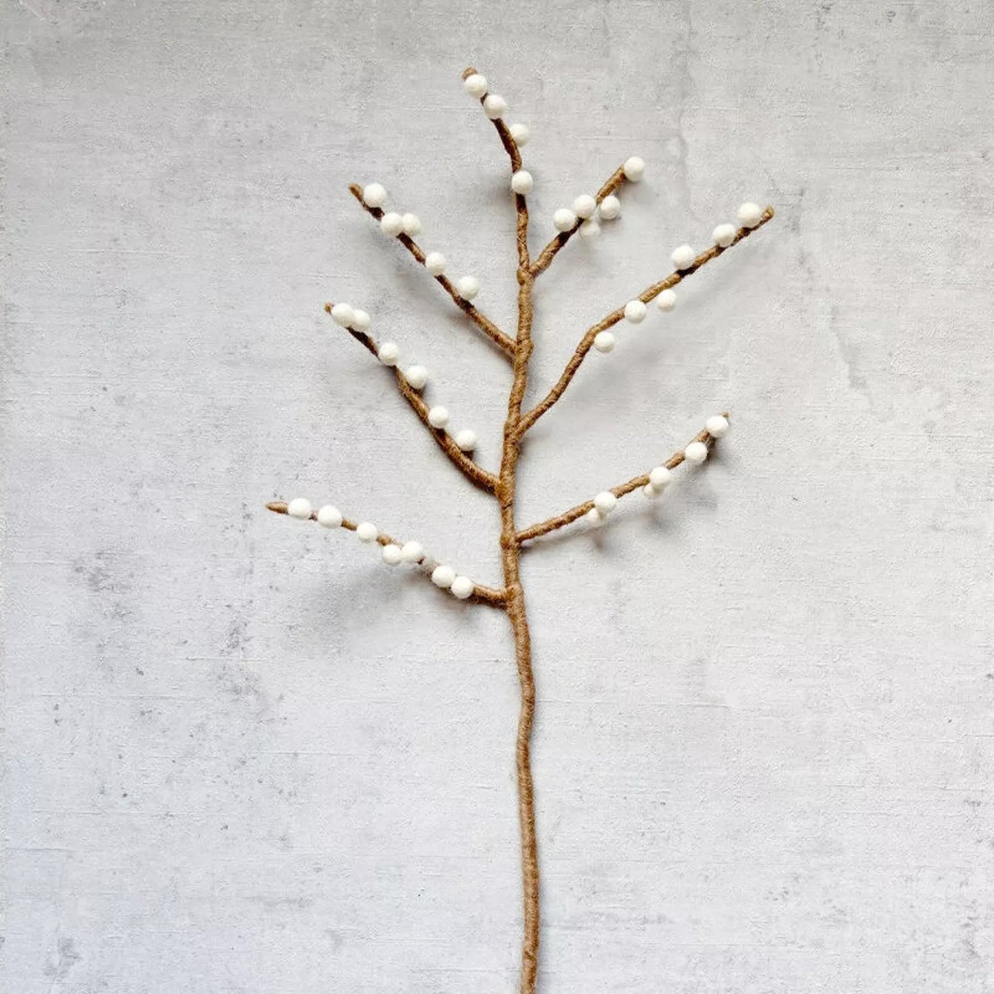 White berry felt branch