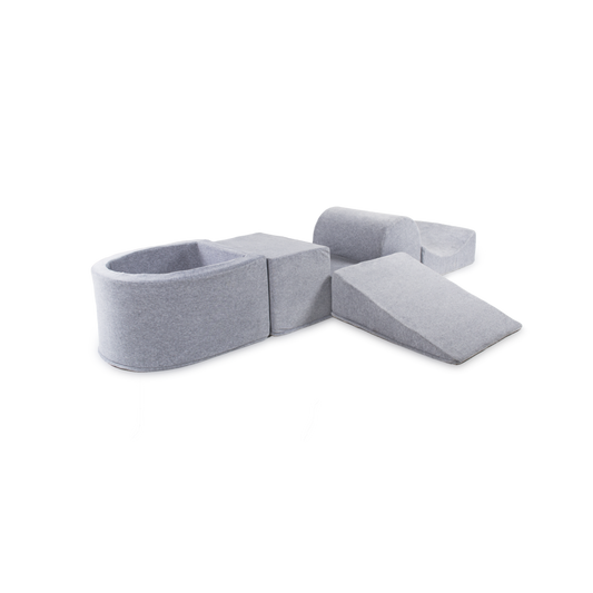Gray Foam Playset with ball pit without balls