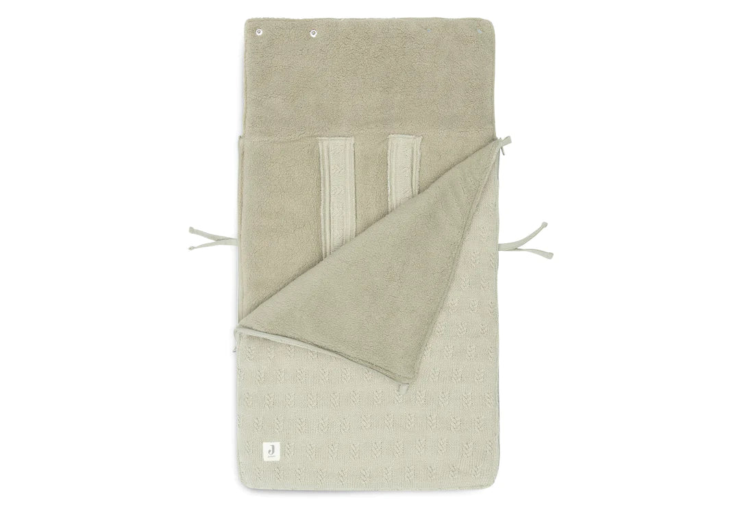 Footmuff for Car Seat Stroller Grain Knit - Olive Green