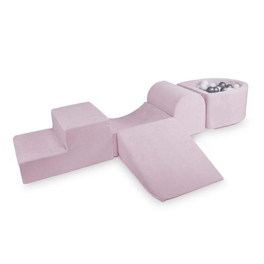 Foam Playset with ball pit including 100 Balls: Light Pink