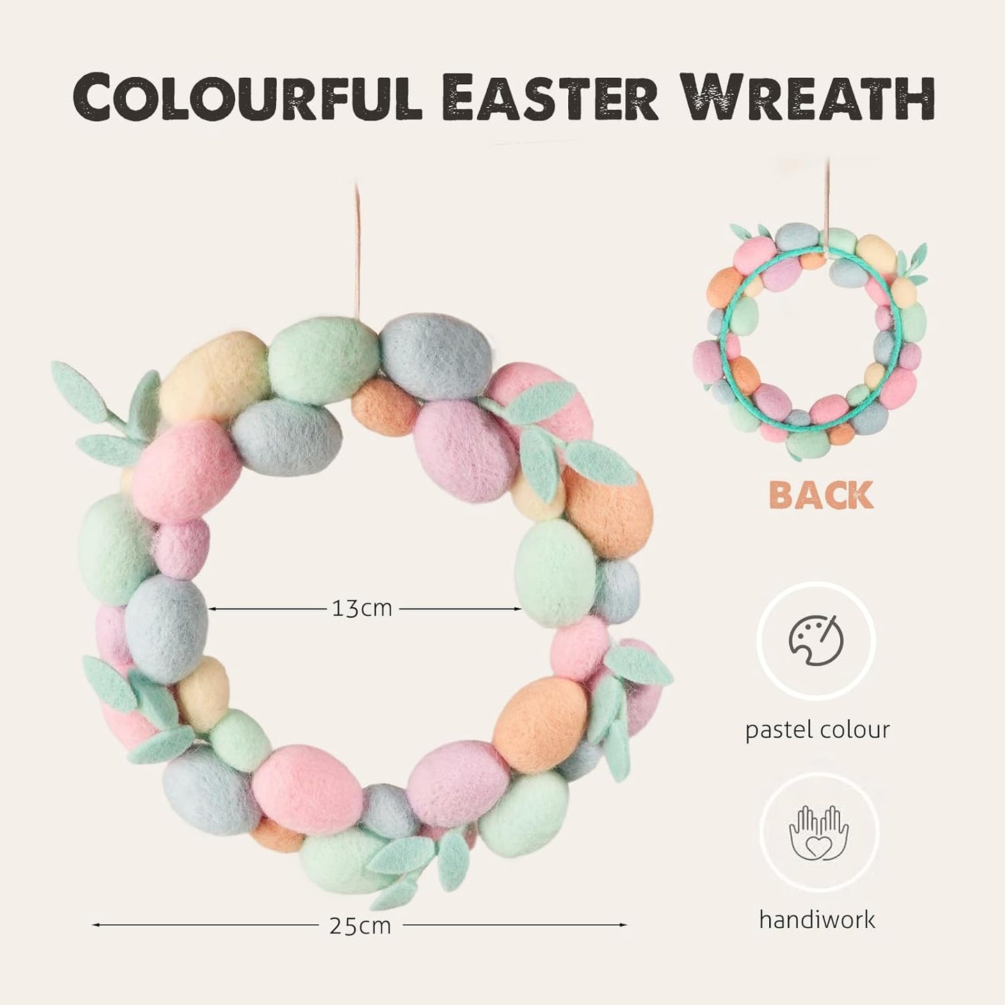 Felt Easter Egg Wreath