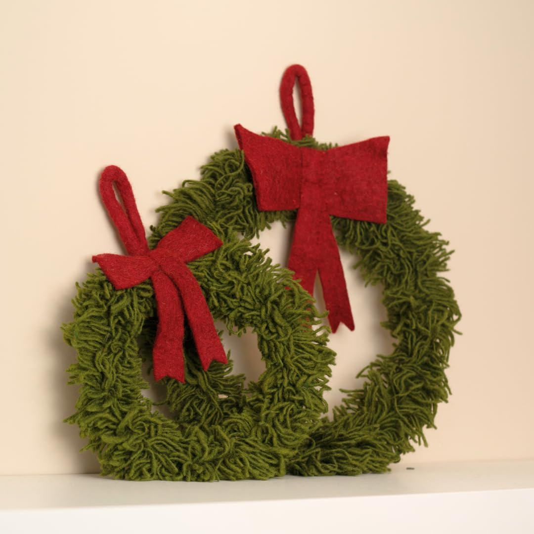 Classic Christmas Wreath with Red Bow