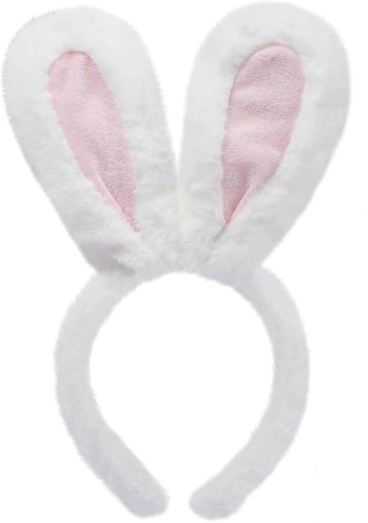 Bunny Ears Plush Headband - Pink