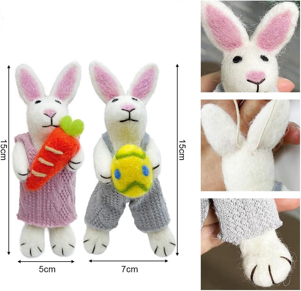 Easter Bunny Couple pendant, 15 cm