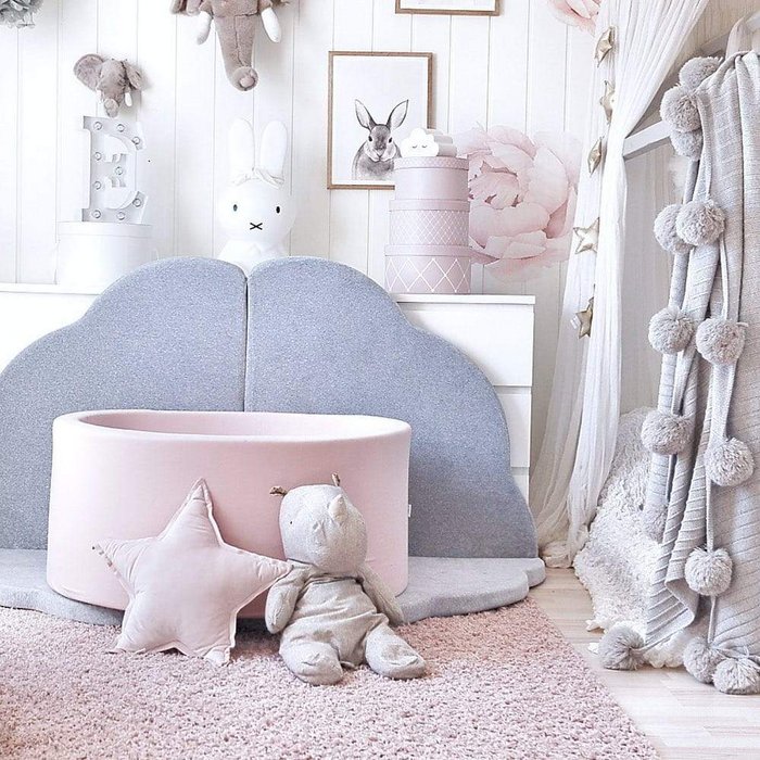 Cloud shape play mat - Light gray