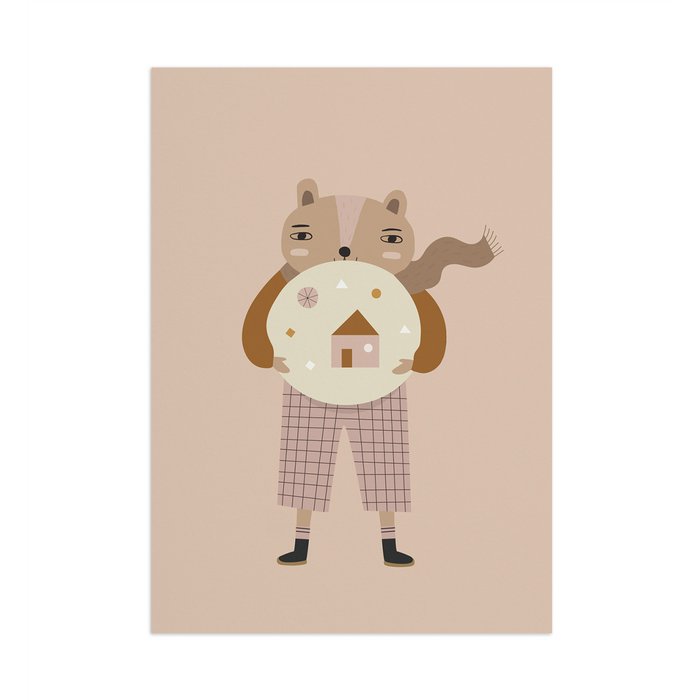 Poster Cute Bear: Premium Giclée Print on Archival Paper (200gsm High-Quality)