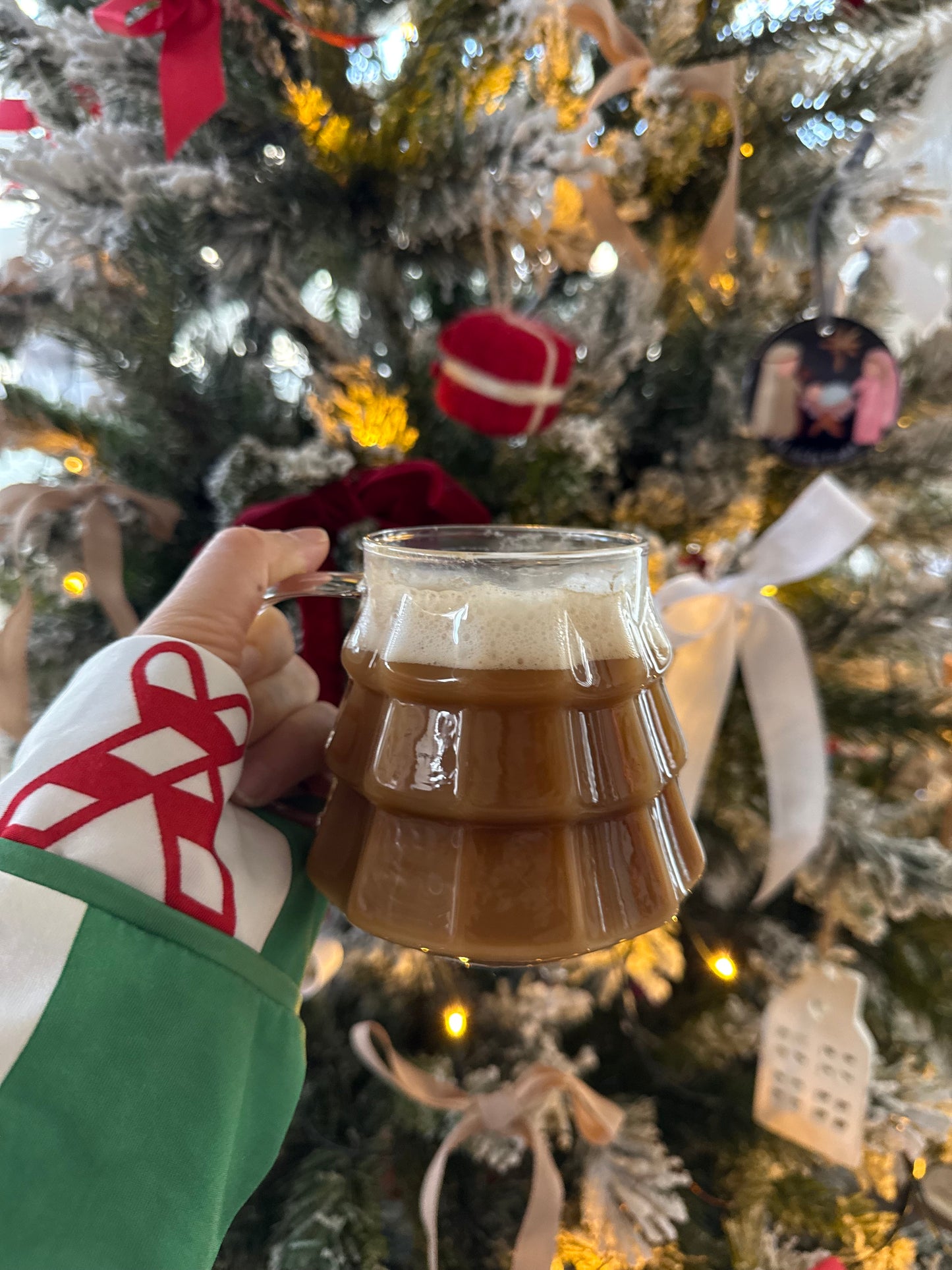 Borosilicate glass Christmas tree, shaped cup