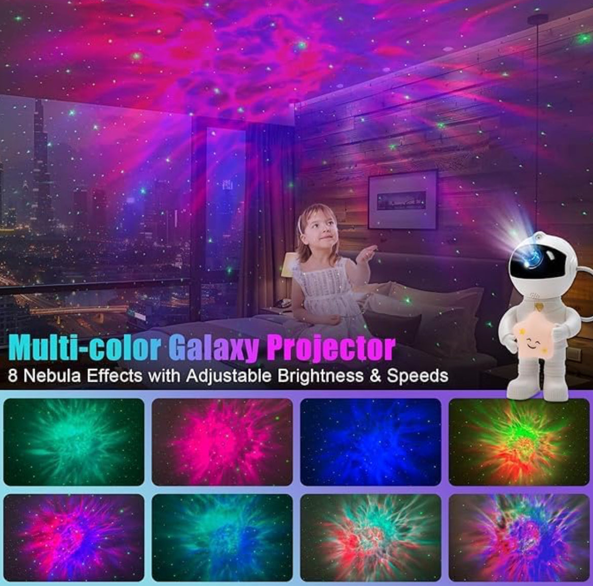 Starry Sky Astronaut Projector & Night Lamp