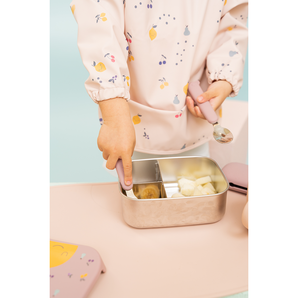 Zoe the Koala Cutlery Set and Case in Dusty Pink