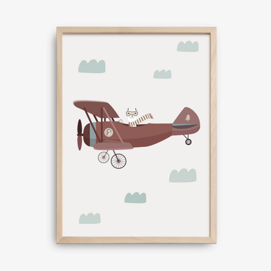 Llama Aviator Poster - Cotton Sky