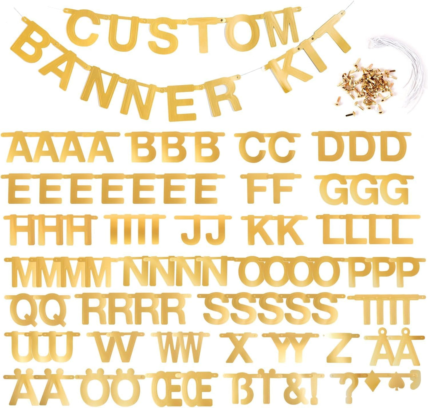 DIY Letter Garland Gold Letter Garland Alphabet Banner