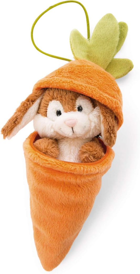 Plush Rabbit with Carrot Pendant 15 cm