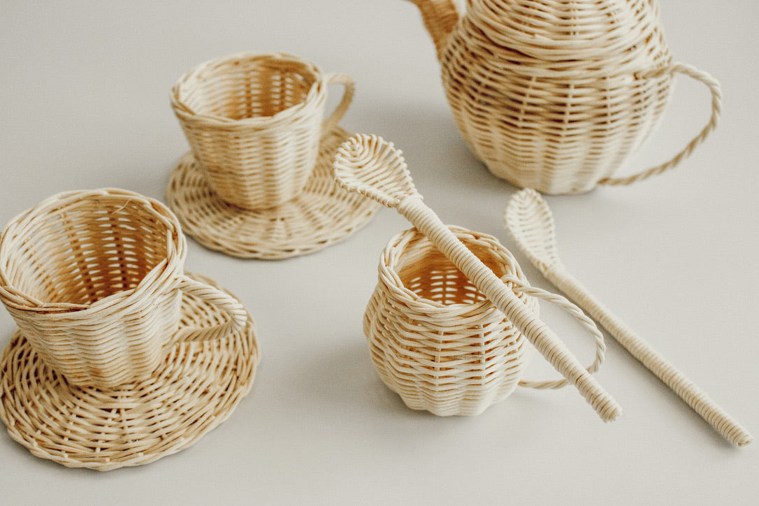 Marlon Rattan Tea Set