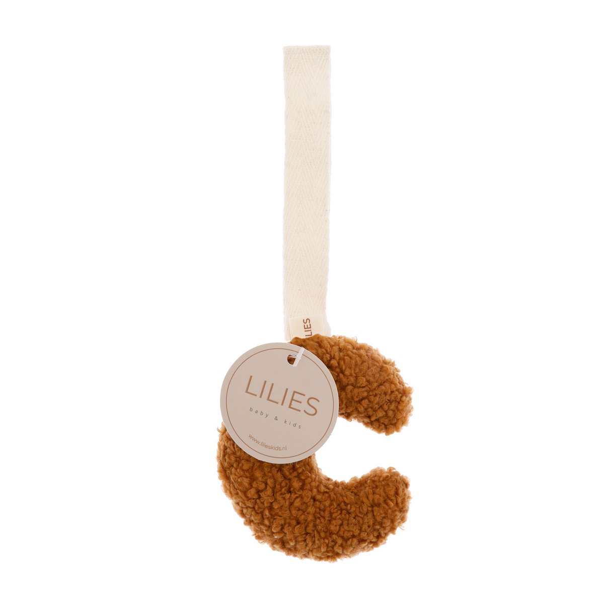 Pacifier plush clip Moon - Cinnamon