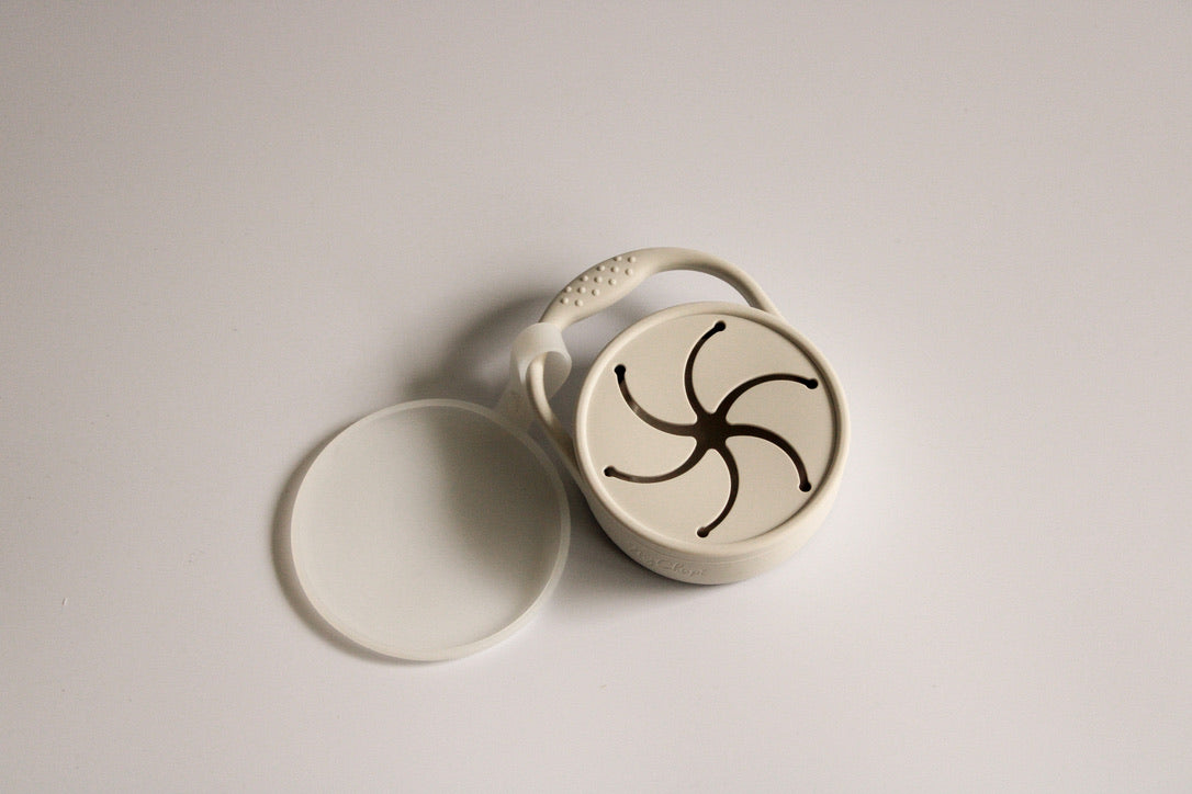 Snack Cup with Lid Attachment, Powder Ivory