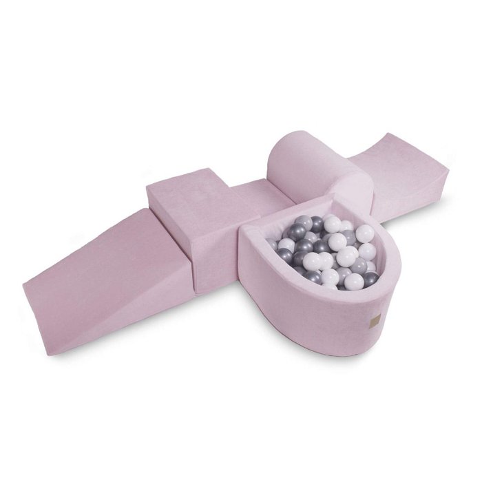 Foam Playset with ball pit including 100 Balls: Light Pink