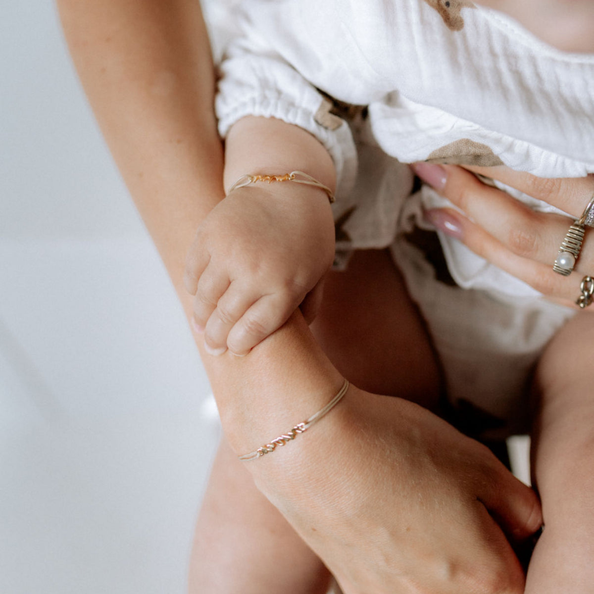 "Nyla" MAMA & MINI Bracelet - Gold Beige