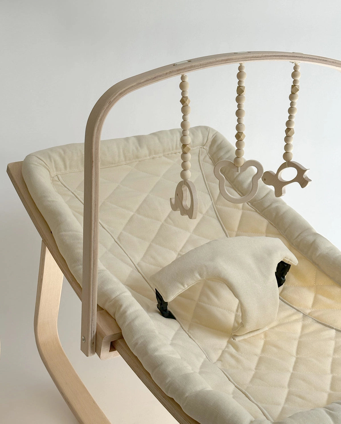 Baby Rocker with Play Arch - Ivory White