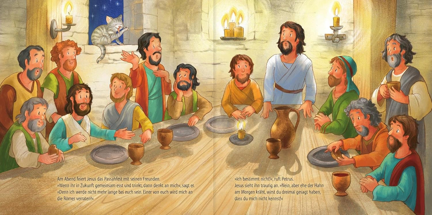 Die Ostergeschichte: Ein Bilderbuch mit 12 Figuren zum Spielen by Katharina Wilhelm (Autor), Tina Nagel (Illustrator)