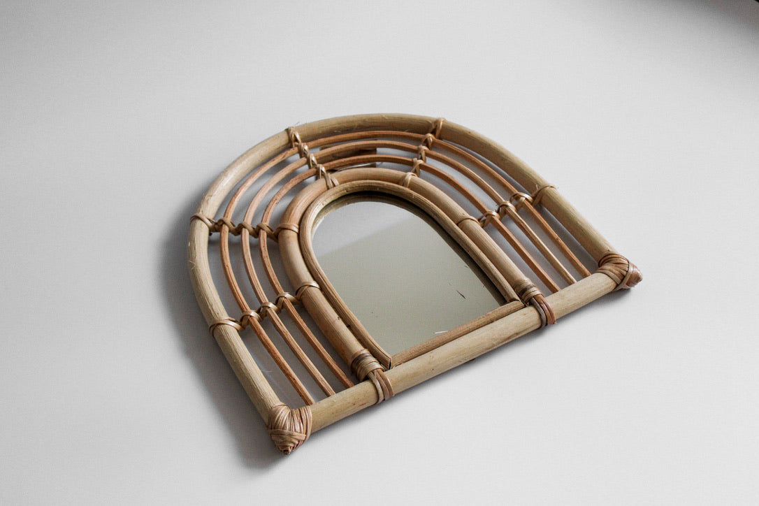 Rattan Mirror Rainbow