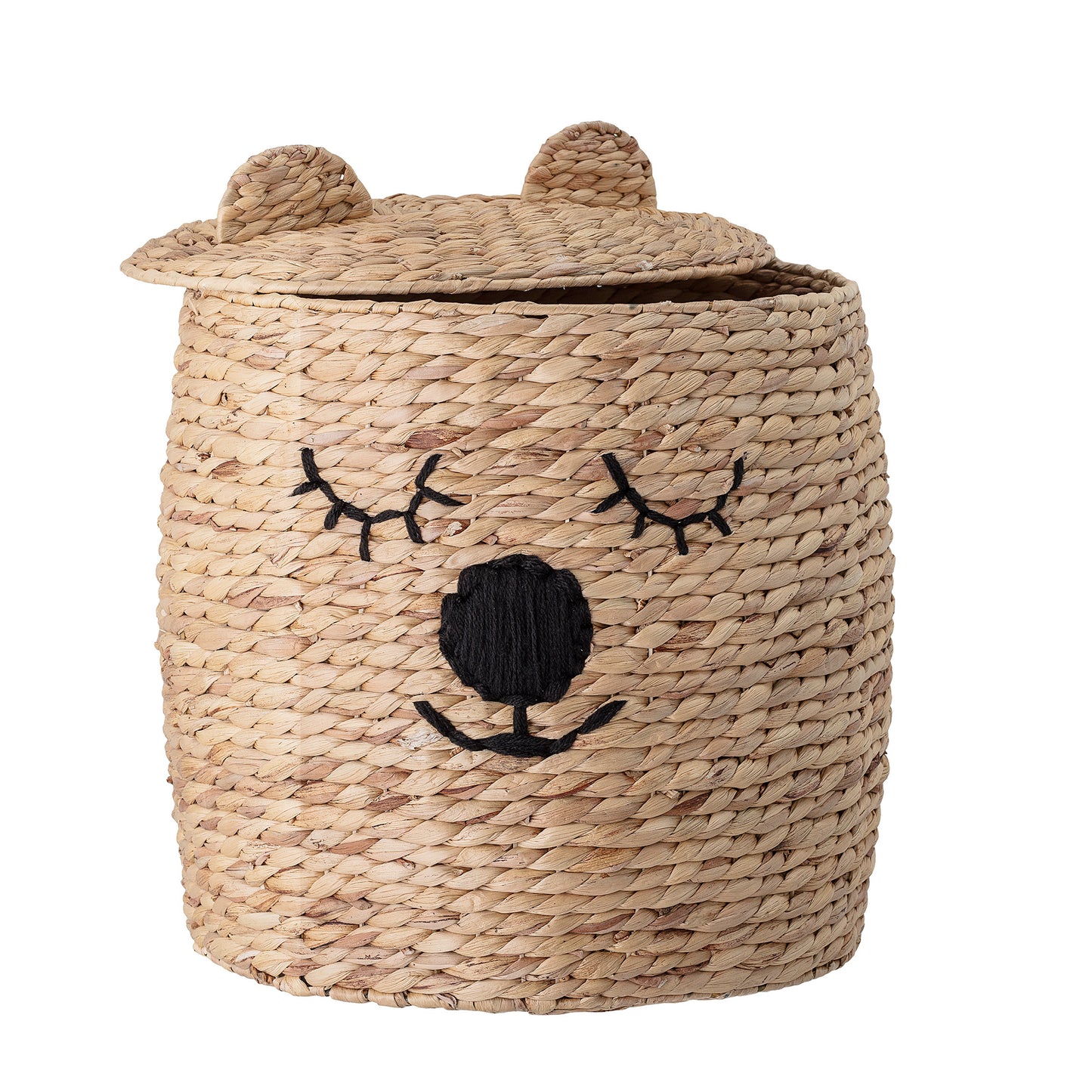 Dolma Basket w/Lid, Nature, Water Hyacinth