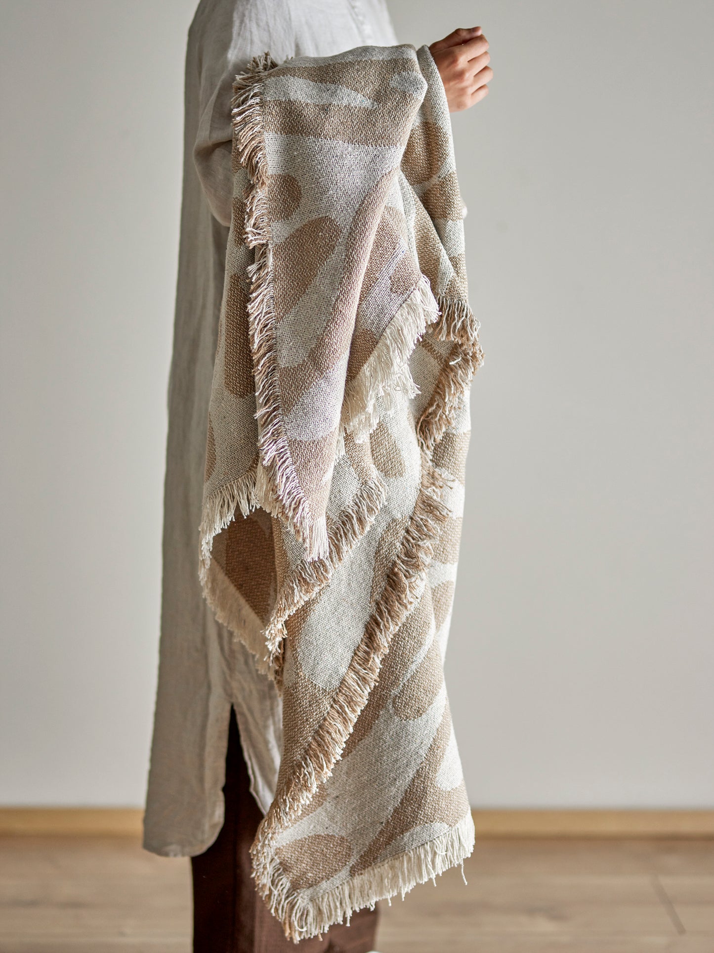 Alk Blanket, Brown, Recycled Cotton