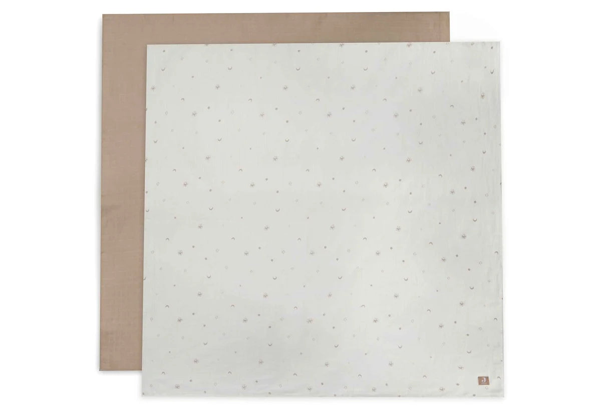 Swaddle Muslin 115x115cm Stargaze Biscuit (2pack)