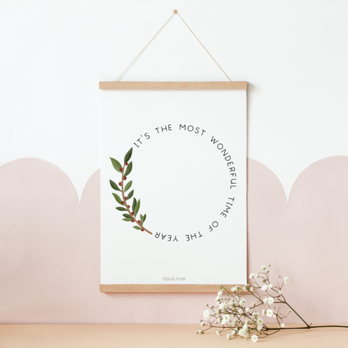 Poster Christmas Sleigh Gifts - Art Print Winter