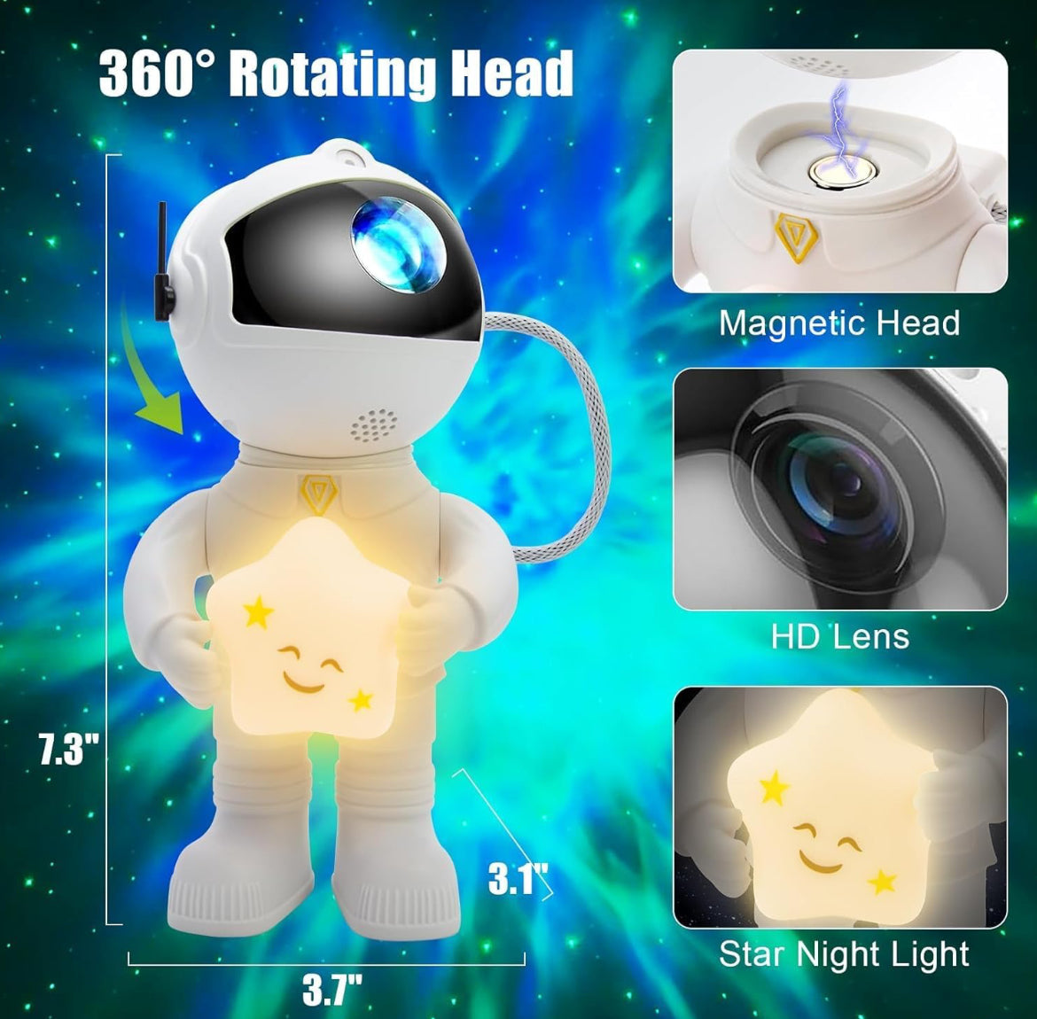 Starry Sky Astronaut Projector & Night Lamp