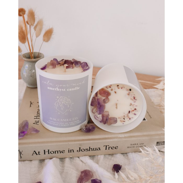 Calm Your Mind Amethyst - Soy Wax Candle