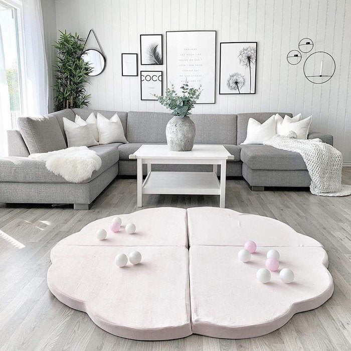 Cloud shape play mat - Light pink