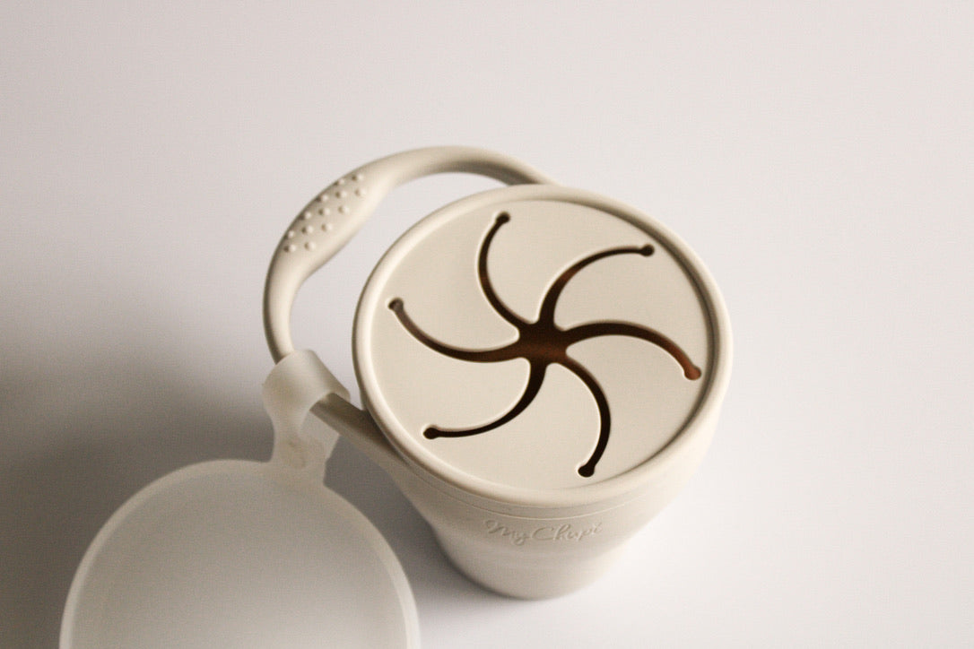 Snack Cup with Lid Attachment, Powder Ivory