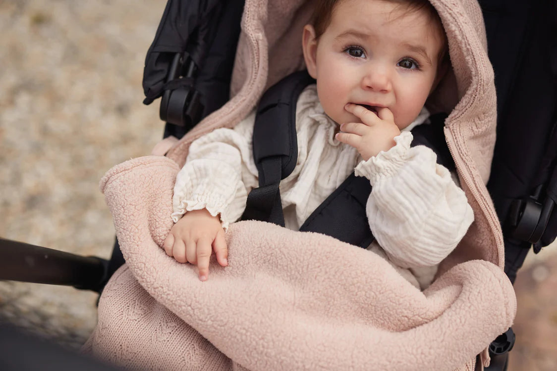 Footmuff for Car Seat Stroller Grain Knit - Wild Rose