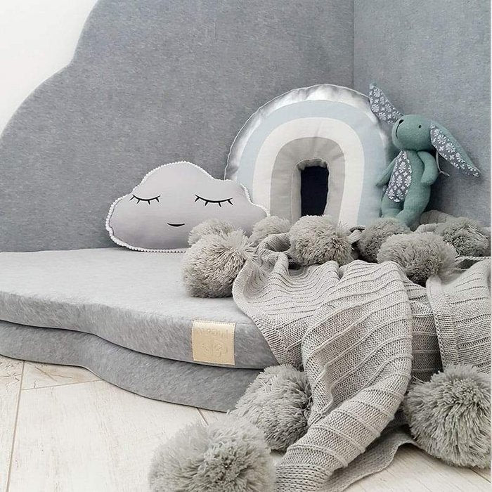 Cloud shape play mat - Light gray