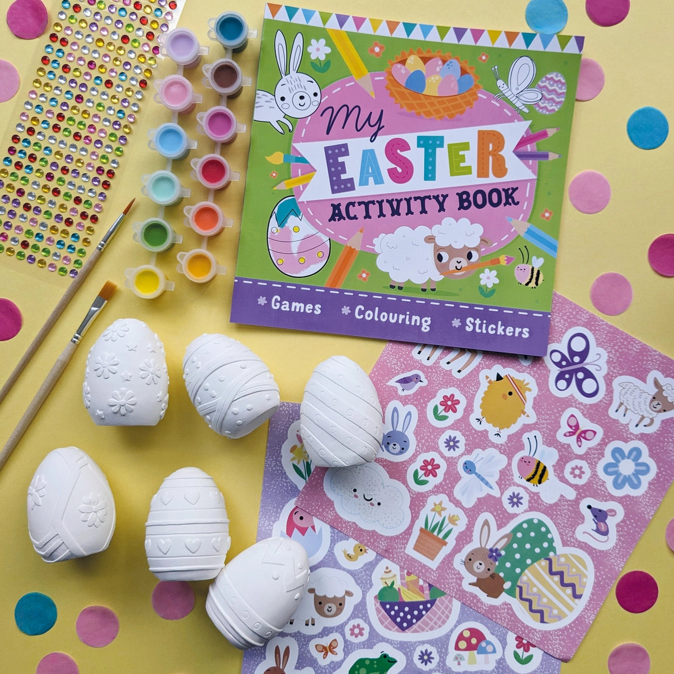 My Easter Art Set – Children’S Activity Set with Paints, Stickers and Plaster Eggs
