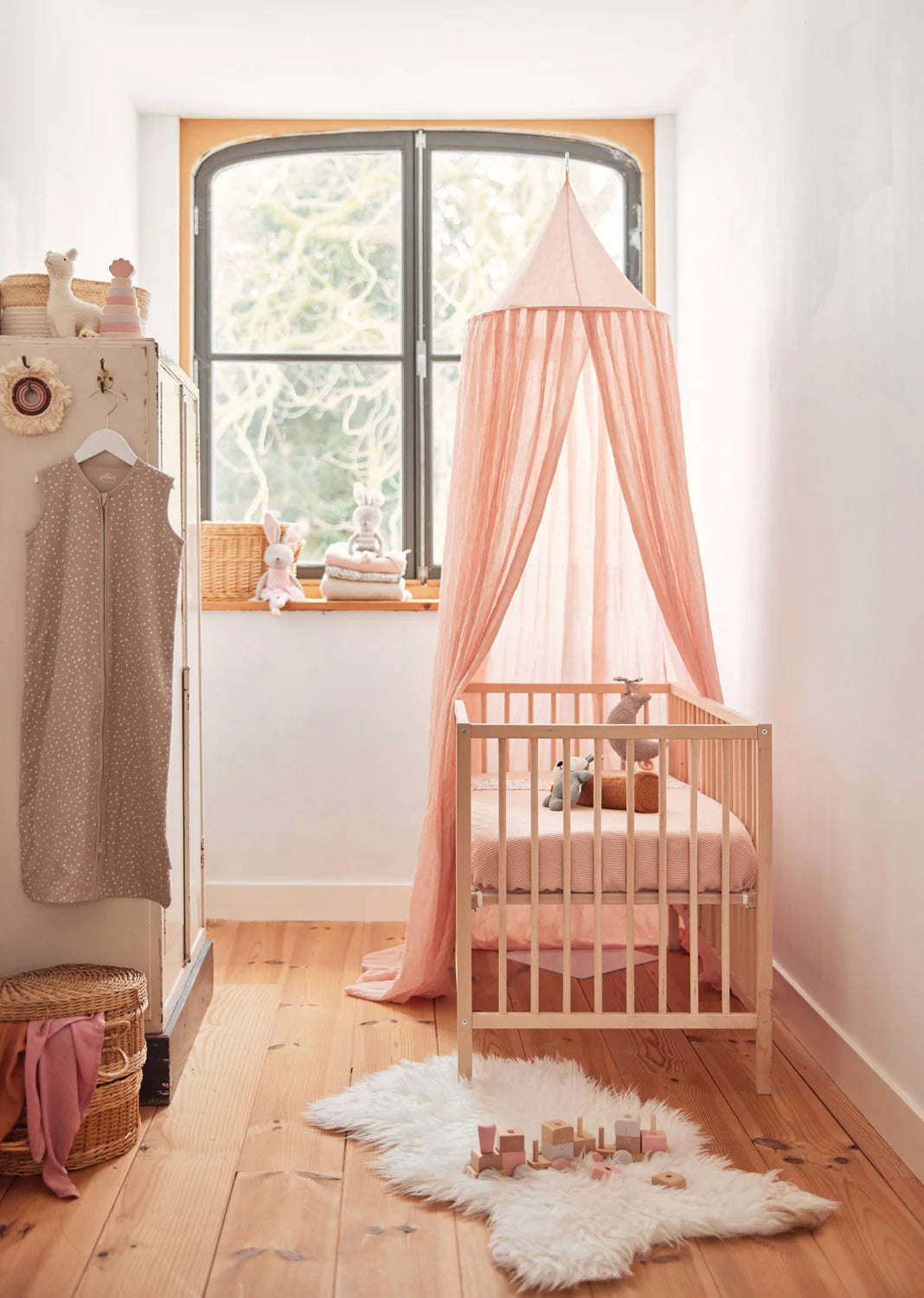 Pink nursery canopy best sale