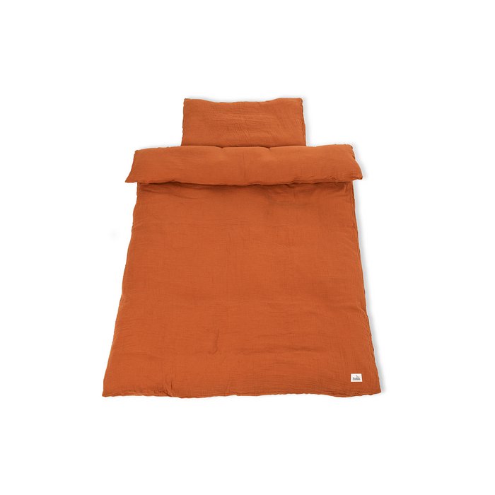 Muslin duvet cover set, Rust