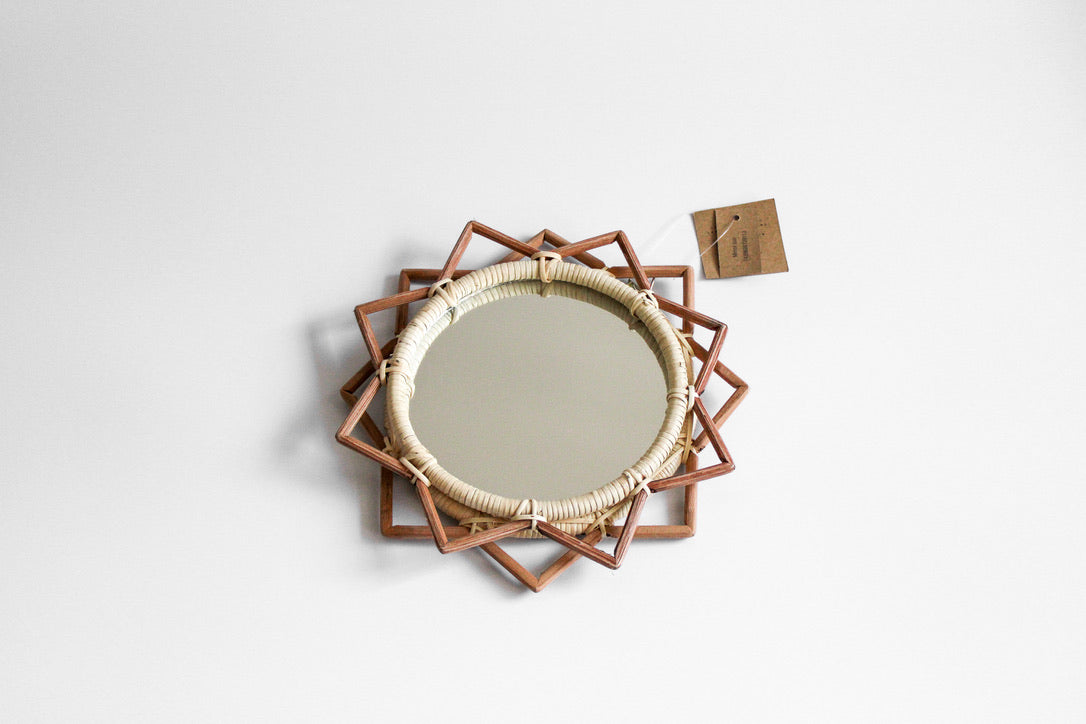 Rattan Mirror Sun