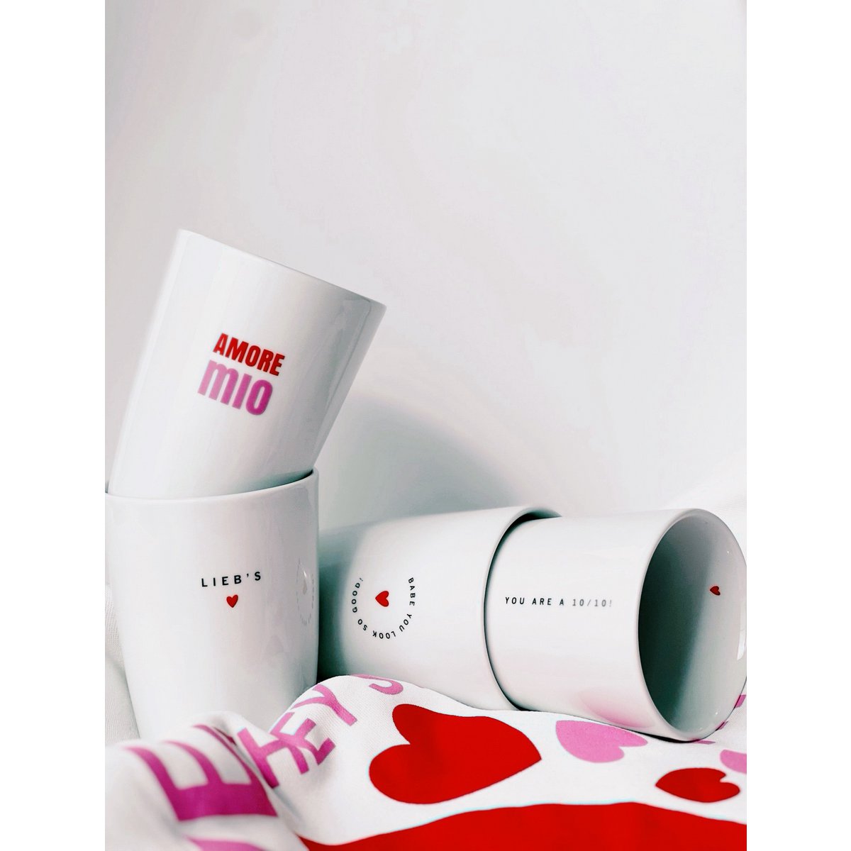 Valentine’s Day set of 2 Porcelain Mugs - select any 2