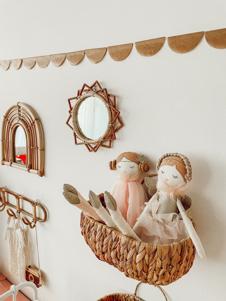 Rattan Mirror Rainbow