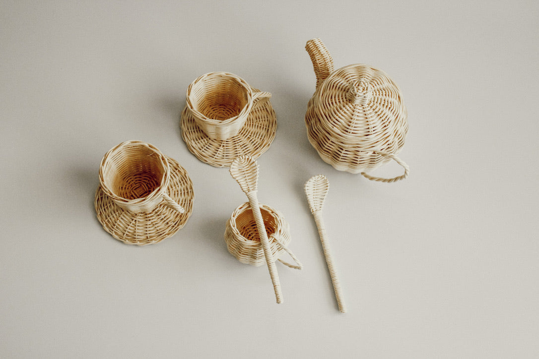 Marlon Rattan Tea Set