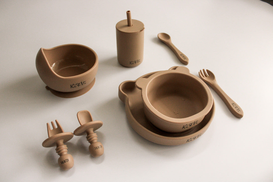 My First Cutlery in Taupe & Spice Pumpkin